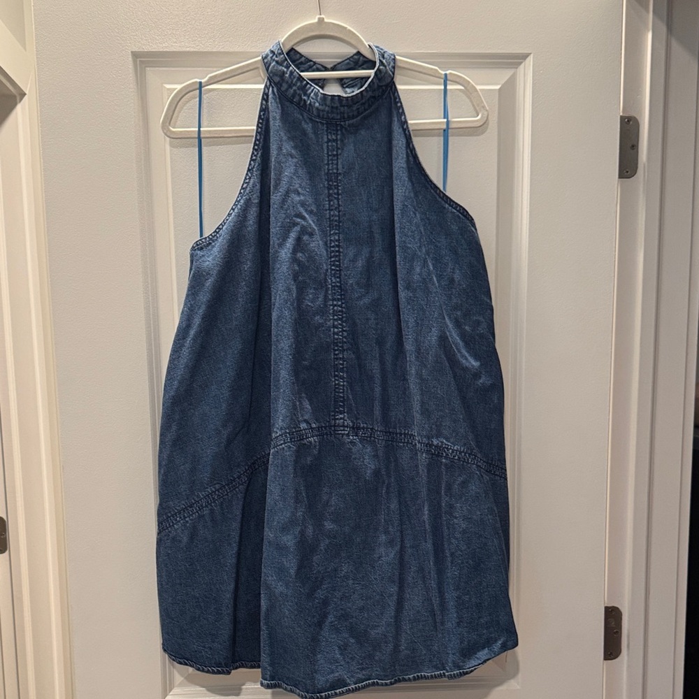 Free People Blue Denim Mini Dress
